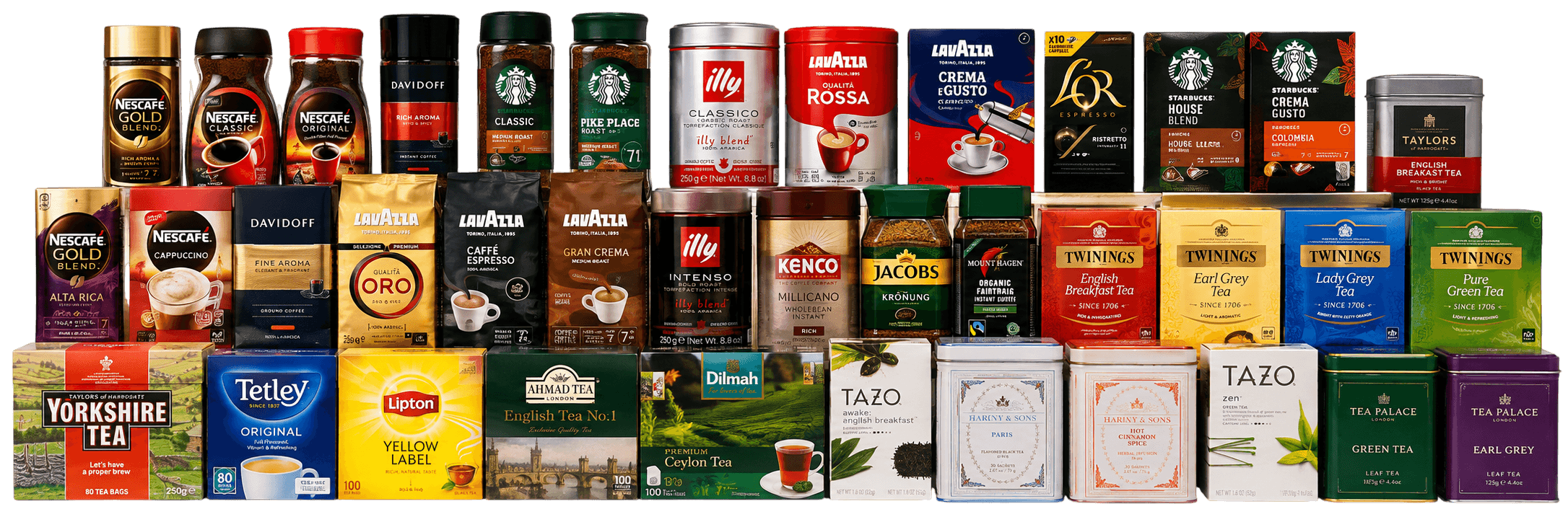 Imported tea & coffees collection